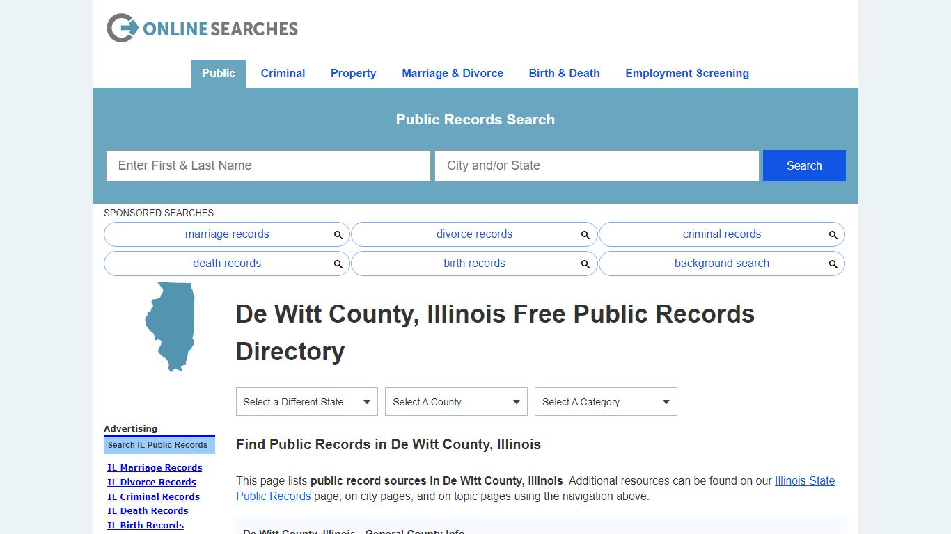 De Witt County, Illinois Public Records Directory