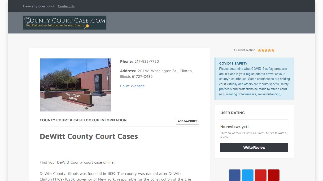 DeWitt County | County Court Case Search & Lookup ...